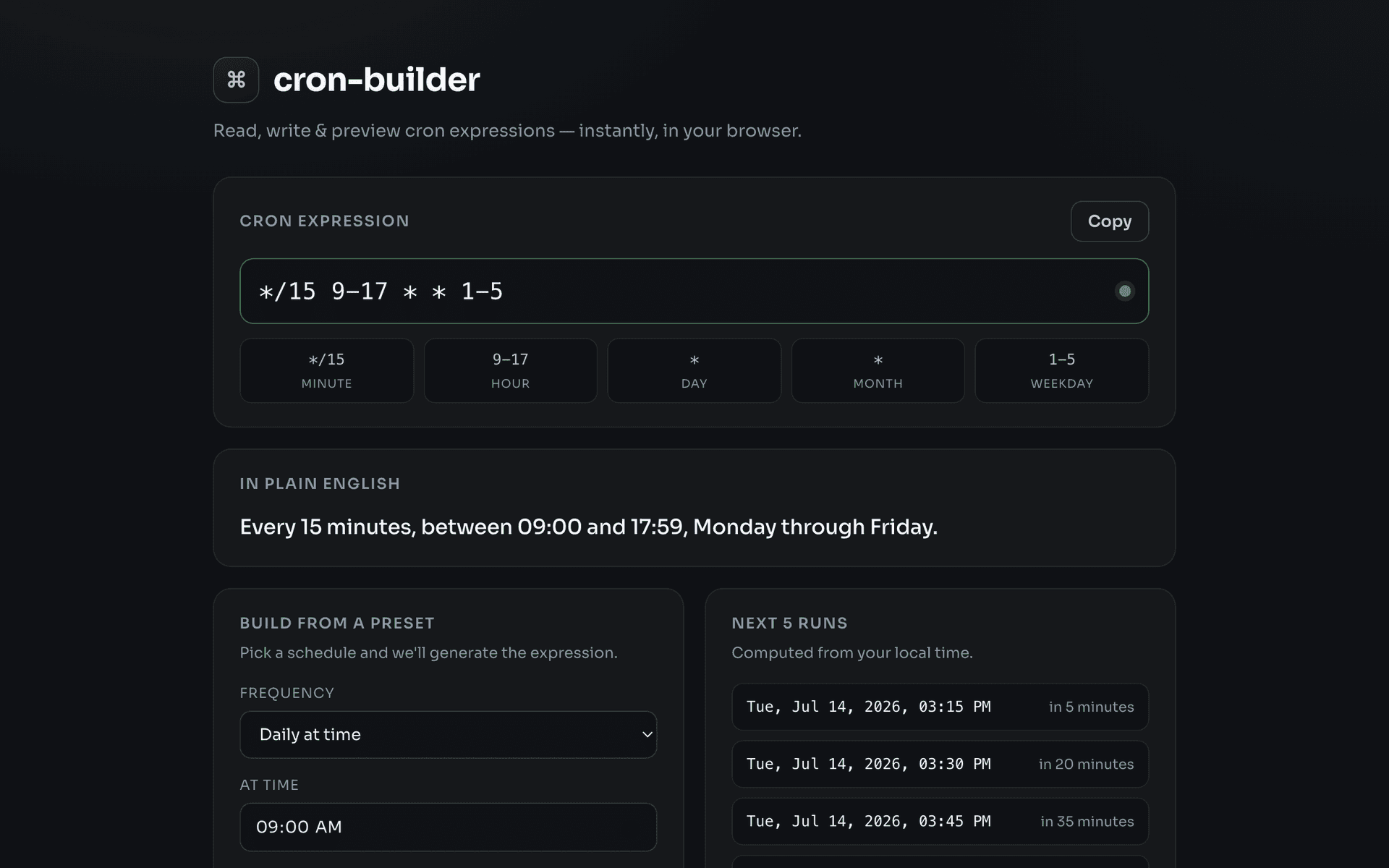 cron-builder